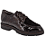Koffiebruin Kroko Print Leder/Lak/Suede Leder