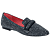 Blauw Suede Leder/Stras