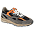 Taupe Suede Leder/Zwart Mesh Nylon/Oranje Suede Leder