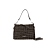 Koffiebruin Suede Leder/Kroko Print