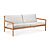 Teak - Off White Kussen