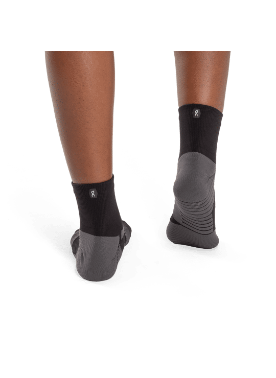 Men's Performance Mid Sock, Black & Shadow