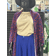 Navy/Rode Bloemen
