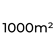 1000m²