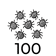 100 larven