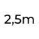 2,5m