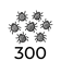 300 larven