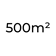 500m²