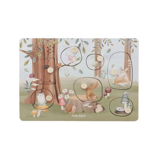 Little Dutch Forest Friends Geluidenpuzzel Hout