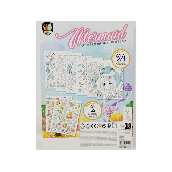 Sticker-En Kleurboek A4 Glitter Assortiment