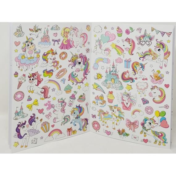 Sticker-En Kleurboek A4 Glitter Assortiment