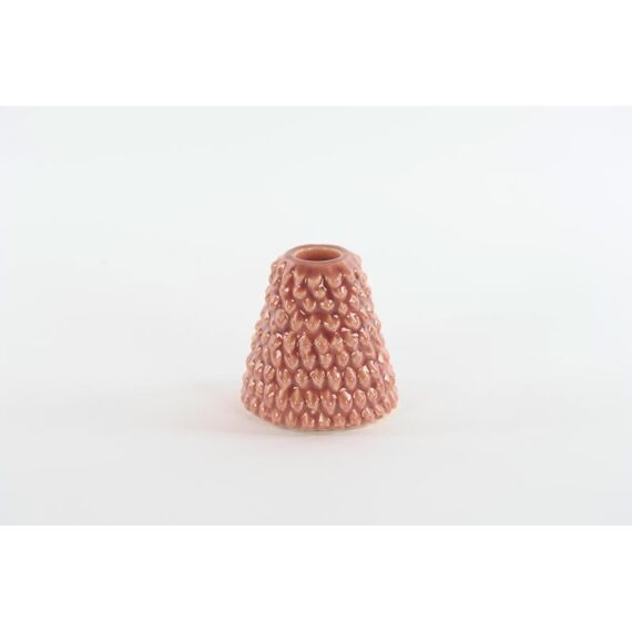 Rasteli Knobby - Kandelaar Keramiek Voor Tafelkaars - Coral Pink - Ø8,3Xh8Cm