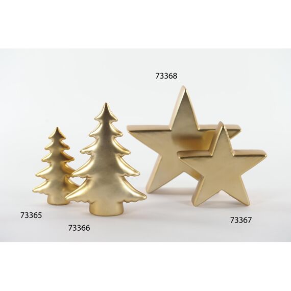 Rasteli Party Gold - Deco Kerstboom - Gold - L12X4,5Xh17Cm