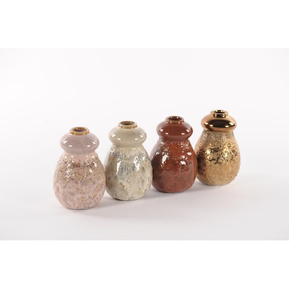 Rasteli Rough Glaze - Vaasje Keramiek - Ø8,2Xh12,2Cm - 4 Assortiment Prijs Per Kleur