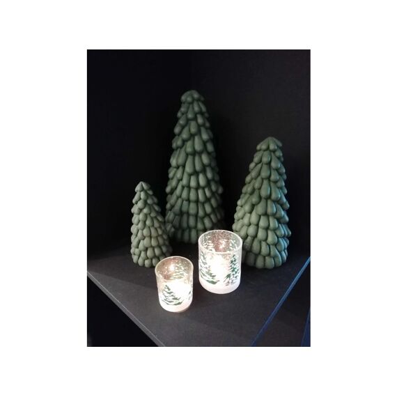 Rasteli Pinus - Kerstboom Cement - Evergreen - Ø14,5Xh30Cm