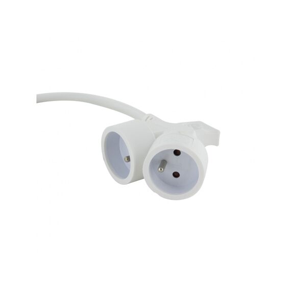 Extension Cord White 3G1.5 5 Meter Dual Head