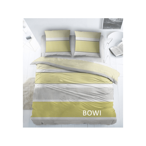 Dekbedovertrek Katoen Bowi Lemon 140X220+1