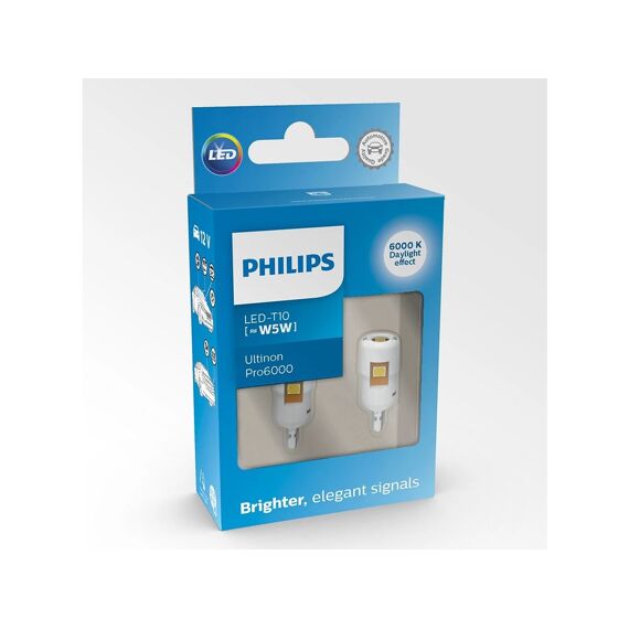 Philips Autolamp Ultinon Pro6000- W5W - Led - T10 - Set - Non Ece