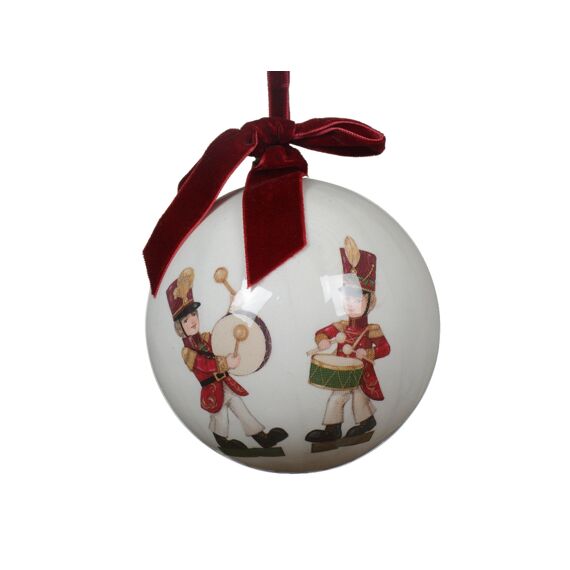 Kerstbal Polyfoam L10.00-W10.00-H10.50Cm Creme