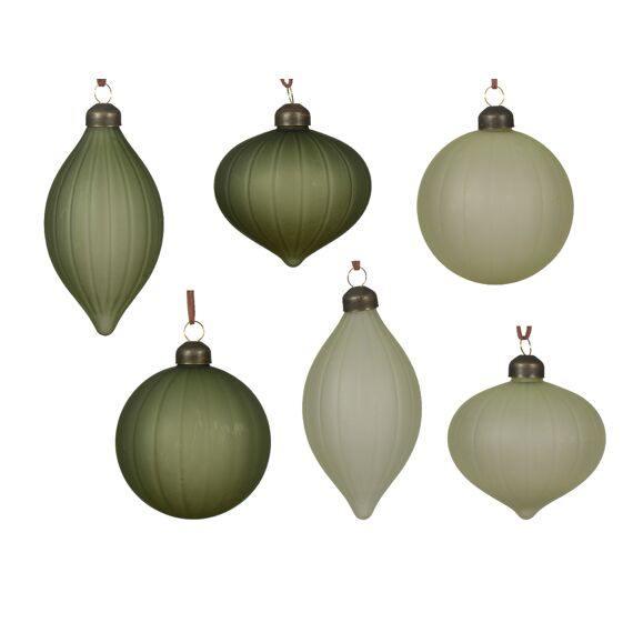 Kerstbal Glas Opaque Color W Matt Dia8.00Cm 6 Assortiment Prijs Per Stuk