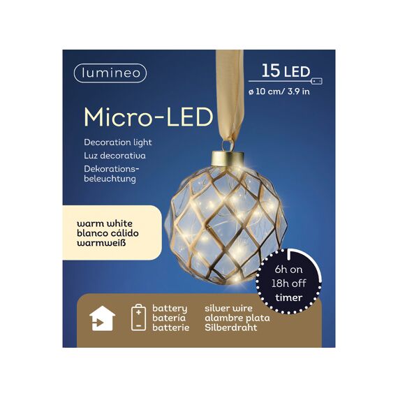 Micro Led Bal Steady Binnen Dia10.00Cm-15L Helder/Warm Wit