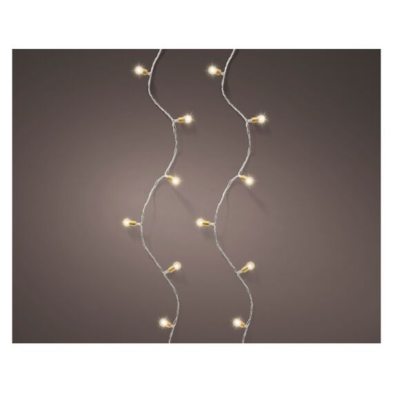 Led Vintage Lights 8 Functie Twinkel Effect Binnen 1190Cm-120L Transparant/Warm Wit