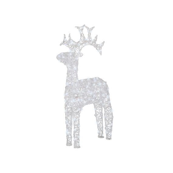 Led Rendier Zacht Acryl Reindeer Flashing Effect L72.00-W23.00-H116.00Cm-120L Transparent/Koel Wit