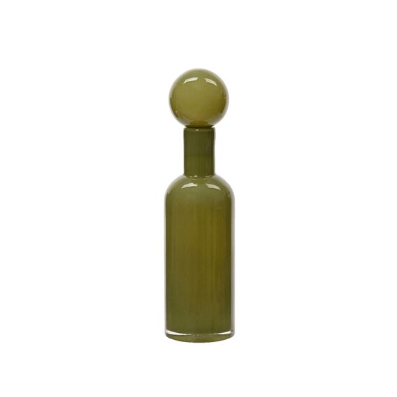 Vaas Glas Binnen Bottle Stopper Dia10.00-H38.00Cm Groen