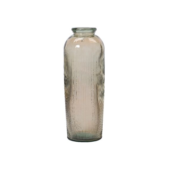 Vaas Recycled Glas Binnen Shiny Dia30.00-H70.00Cm Licht Bruin