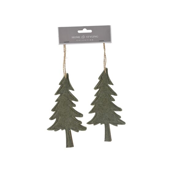 Kerstboom 17Cm Hanger Set Van 2