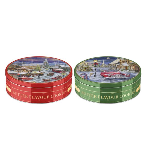 Christmas Tin Small 2 Assortiment Prijs Per Stuk