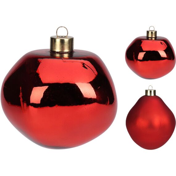 Kerstbal Glas 10Cm Wijn Rood 2 Assortiment Prijs Per Stuk