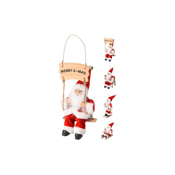 Mini Kerstman Hangdeco 18Cm 4 Assortiment Prijs Per Stuk