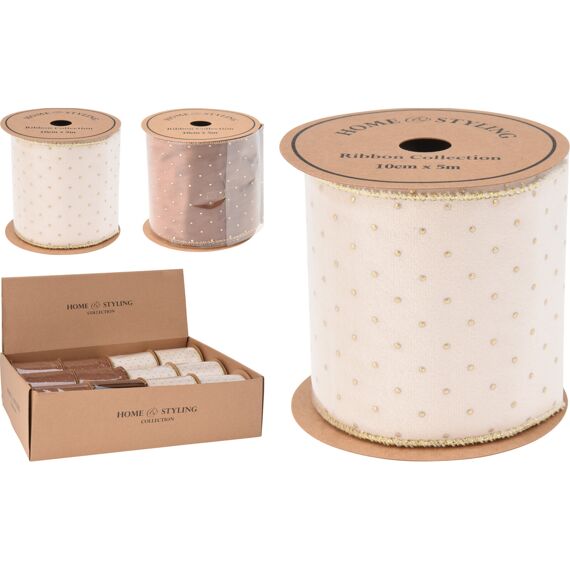 Fluweel Lint Gouden Stippen 2 Assortiment Prijs Per Stuk