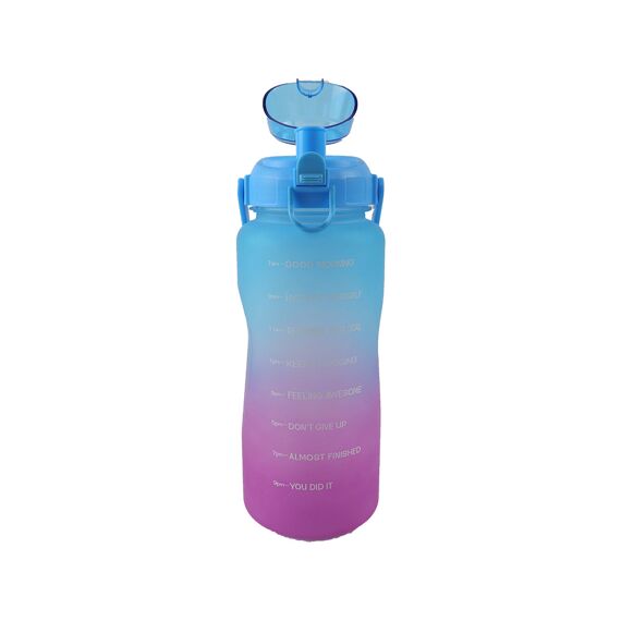 Motiverende Waterfles 2200Ml Blauw - Roze