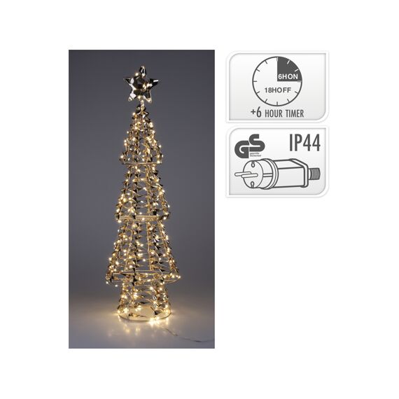 Kerstboom 68Cm 80Led Shiny Goud