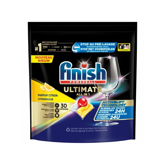 Finish Vaatwas Tabs Ultimate Lemon 30St