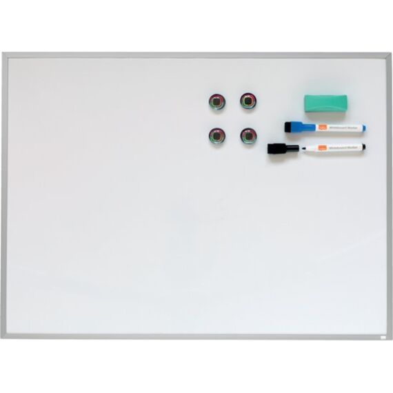 Nobo Magnetisch Whiteboard 58.5X43Cm Aluminium Lijst Met Accessoires