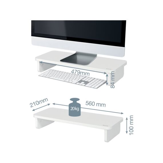 Leitz Ergo Monitorstand Wit