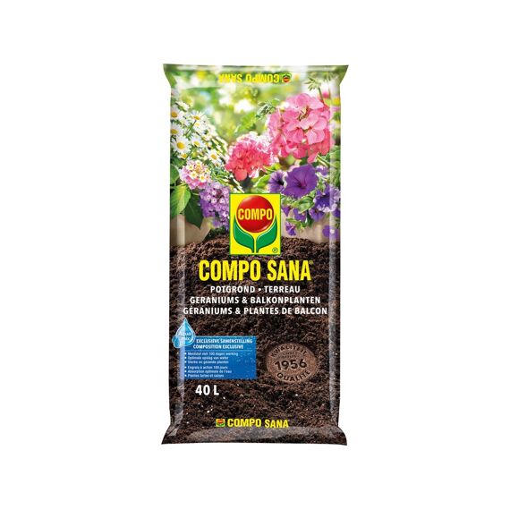 Compo Sana Potgrond Geraniums & Balkonplanten 40 L