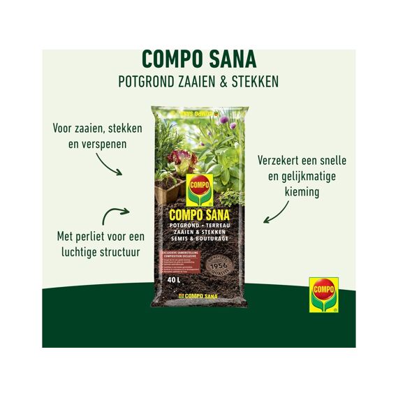 Compo Sana Potgrond Zaaien & Stekken 40 L