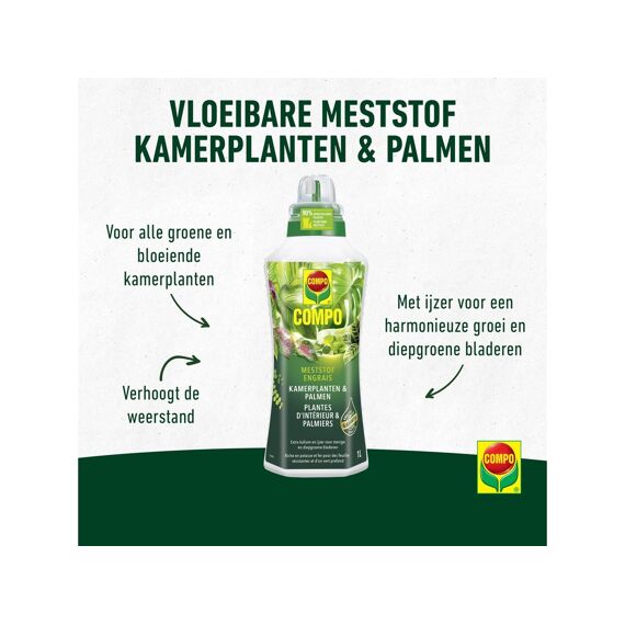 Compo Vloeibare Meststof Kamerplanten & Palmen  1 L