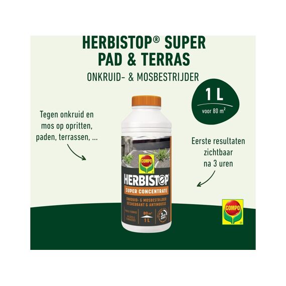 Compo Herbistop Super Paden & Terrassen 80 M²  1 L