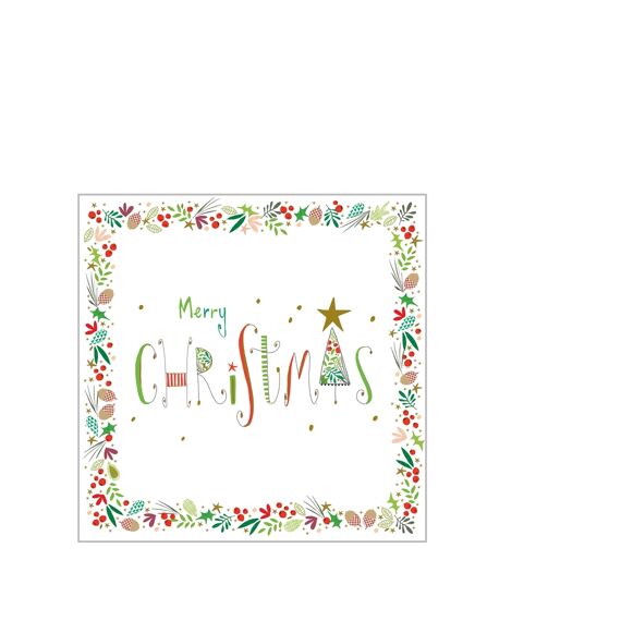 Ppd Christmas Greetings Servetten 25X25Cm - 20 Stuks