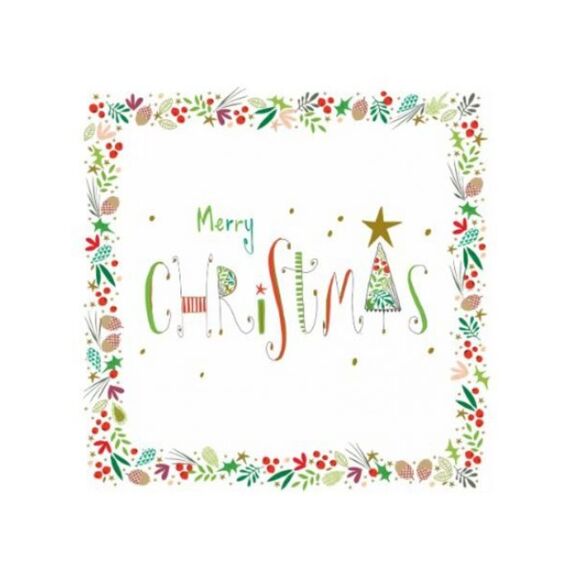 Ppd Christmas Greetings Servetten 33X33Cm - 20 Stuks