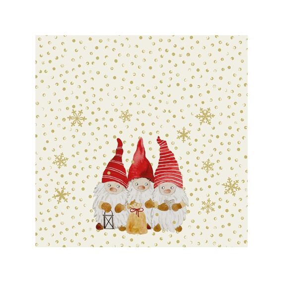 Ppd Stars & Snowflakes Servetten 33X33Cm - 20 Stuks