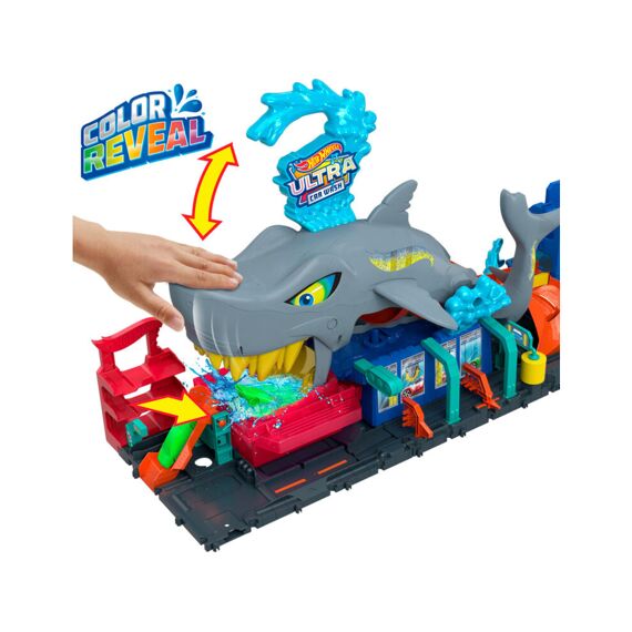Hot Wheels City Ultra Shark Car Wash