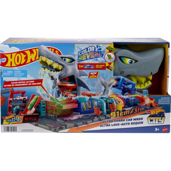 Hot Wheels City Ultra Shark Car Wash