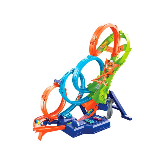 Hot Wheels 4-Loop Crash-Out Track Set