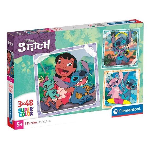 Clementoni Puzzel 3X48 Stuks Square Stitch Disney